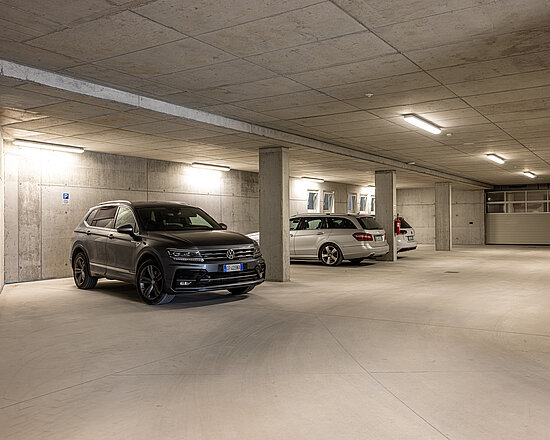 Our large, closed garage